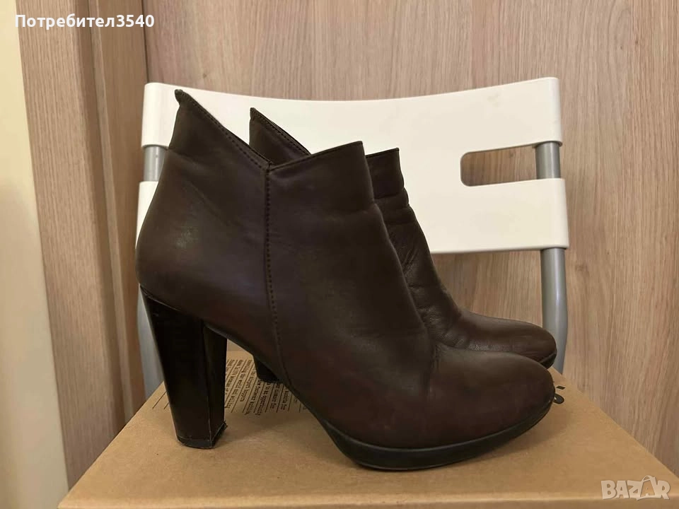 Кафяви боти на ток, снимка 1