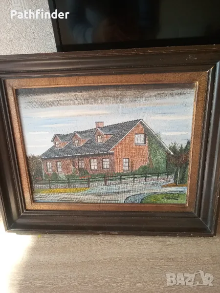 Красива авторска картина. С подпис. Масло на платно. Белгия, снимка 1