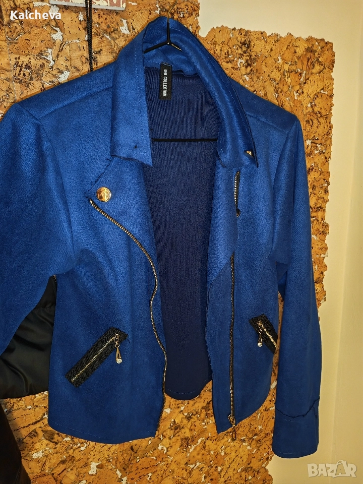 Дамско велурено късо яке , снимка 1