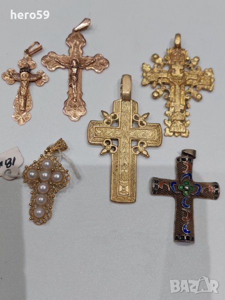 Руски златни кръстчета/злато,позлата,сребро/, снимка 1