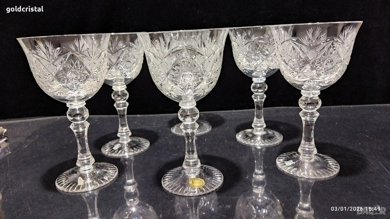 кристални чаши за вино , снимка 1