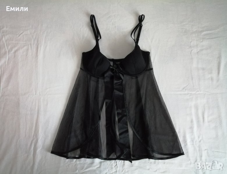 Victoria's Secret дамска къса прозрачна нощница в черен цвят р-р XS, снимка 1