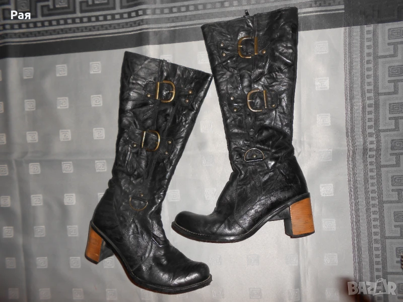 Кожени ботуши с ток Fiorenza Boot, снимка 1