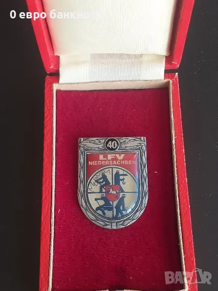 ПОЧЕТЕН ЗНАК НА ПОЖАРНИКАРИ В  ГЕРМАНИЯ /САКСОНИЯ/, снимка 1