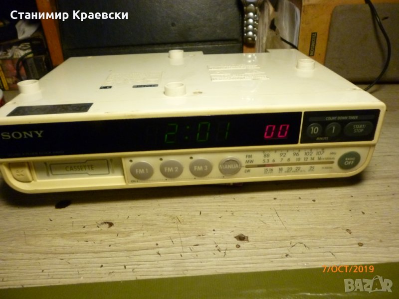 Sony ICF -C560 radio clock tape vintage - финал, снимка 1