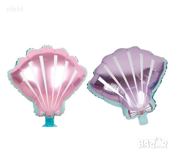 Мида 2 цвята за малката Русалка Ариел балон фолио фолиев хелий или въздух парти рожден ден, снимка 1