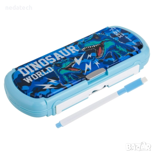 Несесер с дъска и маркер, Син, 23x9x3.2 см., снимка 1