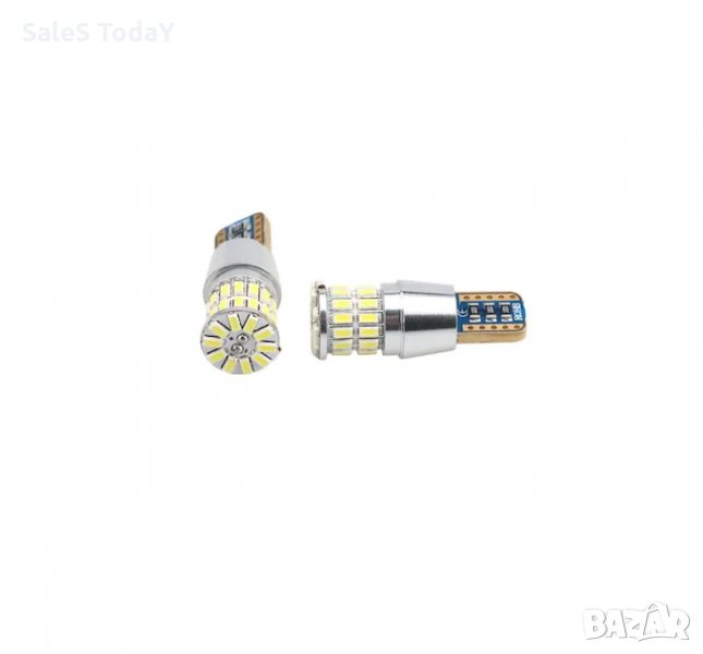 Комплект диодни крушки, LED крушка 12V, 24V, W5W, T10, W2.1x9.5d, Canbus, сив , снимка 1