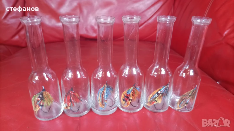 Тънкостенни юзчета, с картинки, рибарски, 50 мл, 6 бр, снимка 1