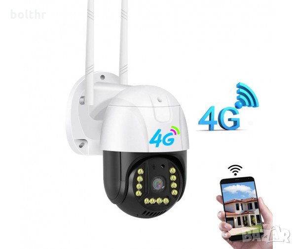 Безжична IP Камера със СИМ карта Wireless IP Camera Outside, Нощно виждане, FULL HD, Външна, 4G, снимка 1