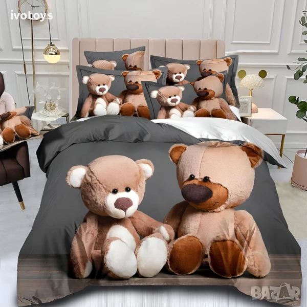Двулицево спално бельо, 6 части (Реално Изображение) - Модел WS18073, снимка 1