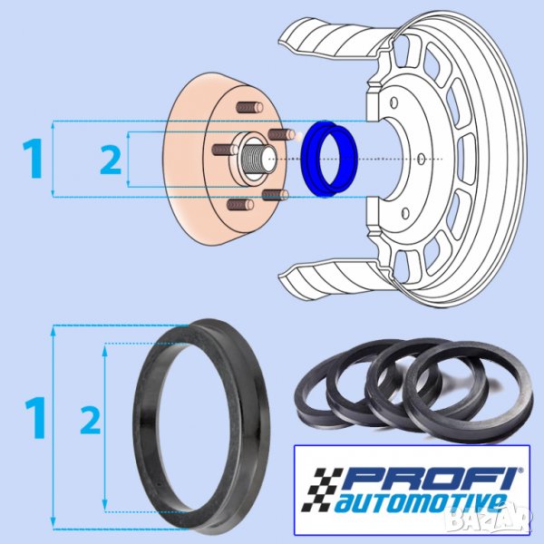 ВТУЛКИ ЗА ЦЕНТРАЛЕН ОТВОР НА ДЖАНТИ, снимка 1