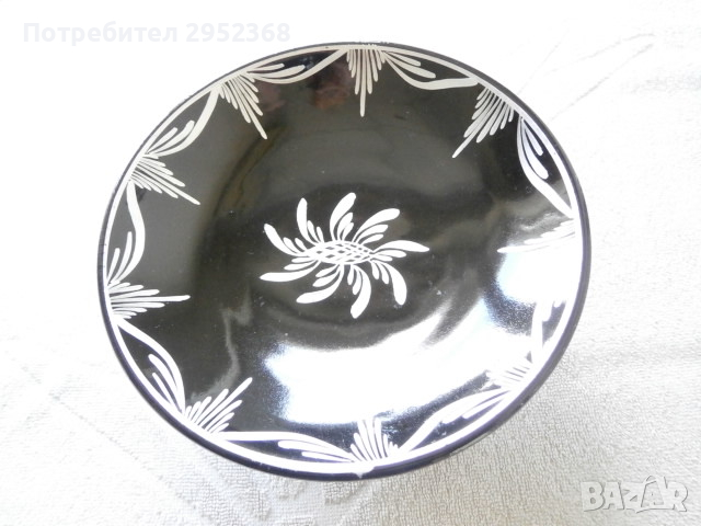 Ръчно изрисувана керамична купа, снимка 1