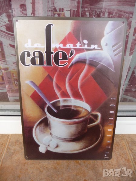Метална табела кафе Контенетал Continental бучки захар барче, снимка 1