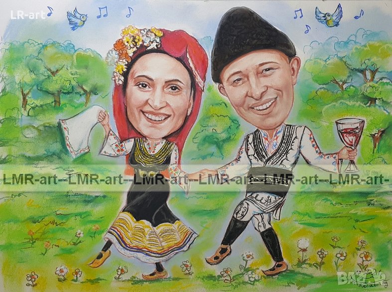 КАРИКАТУРИ и ШАРЖ, ръчно рисувам с пастели., снимка 1