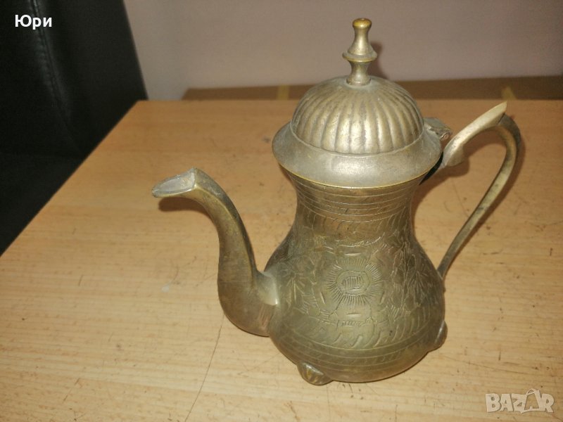 Продавам античен инкрустиран чайник, уникат, снимка 1