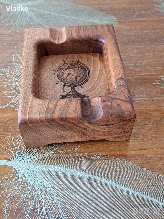 Дървен пепелник за пури , снимка 1