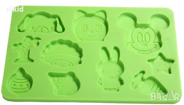 Мики Куче Заек Морков сладолед палма топка голям силиконов молд форма фондан декор торта, снимка 1