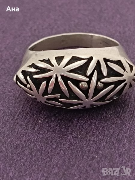 Красив пръстен сребро Буква АЕ, снимка 1