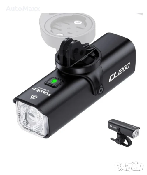 Челник за колело TOWILD CL1200, 1200 лумена, батерия 5000 mAh,водоустойчивост IPX-6, 176 г, снимка 1