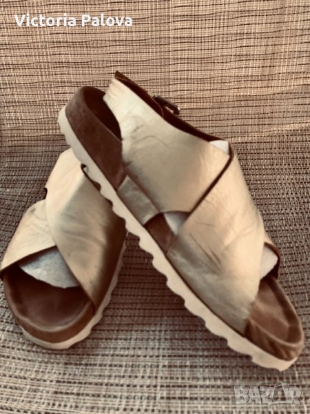 Скъпи златисти  сандали BY A.Италия, снимка 1