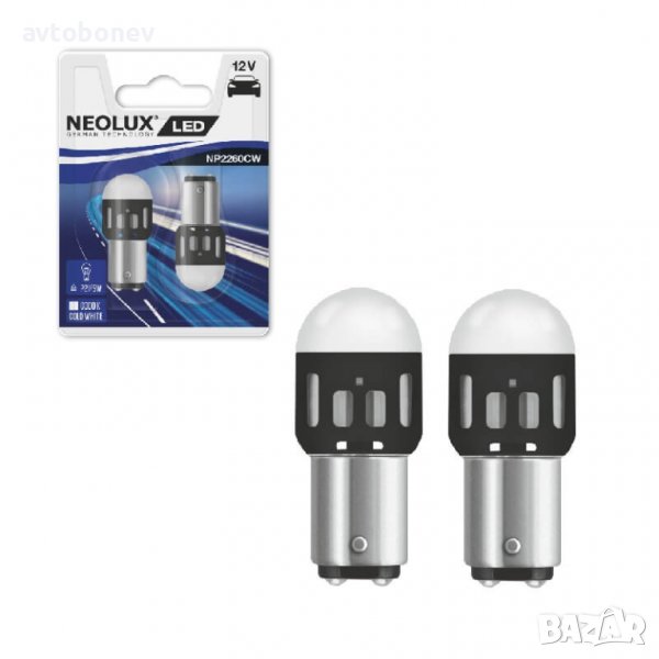 LED крушки NEOLUX с две светлини(P21/5W-BAY15D) к-т /2бр./, снимка 1