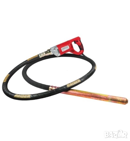 Вибратор за бетон Raider RD-CV01, 1300 W, 3 м вал, 35 мм ПОД НАЕМ на МЕСЕЦ , снимка 1