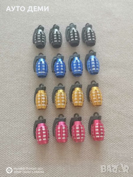 Качествени капачки за вентили винтили на гуми гранати за кола автомобил джип ван мотор колело, снимка 1