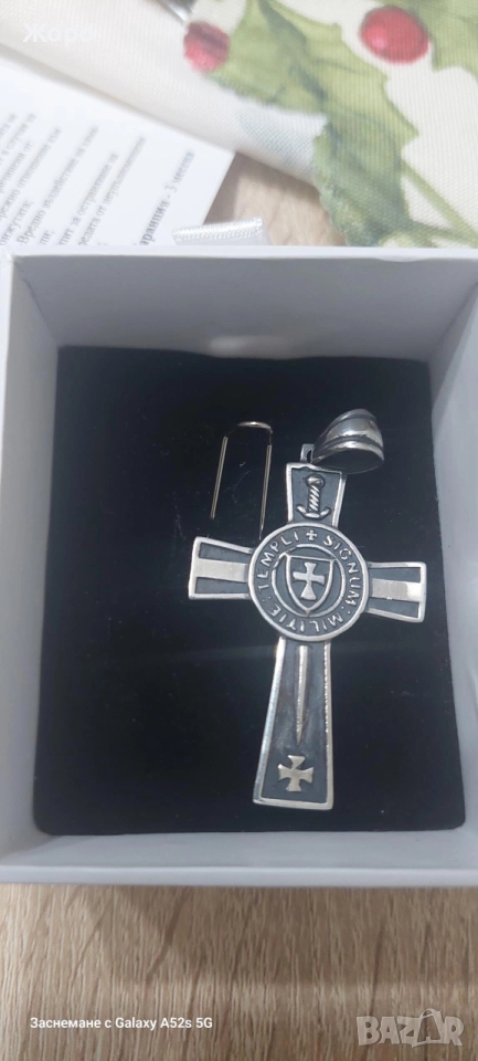 масивен сребърен кръст , снимка 1