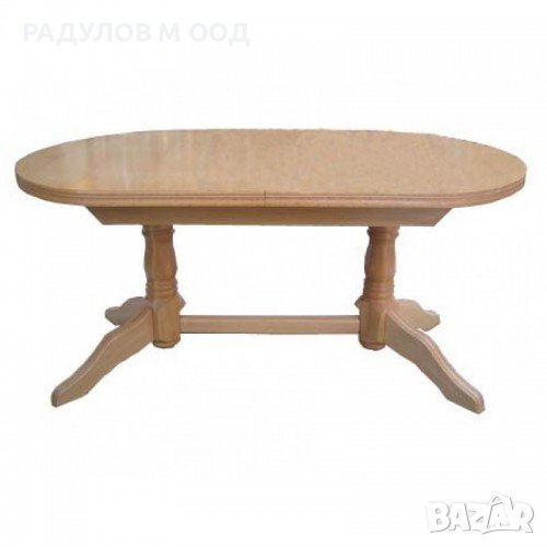 Разтегателна холна маса Мирела буков масив, цвят натурален, снимка 1