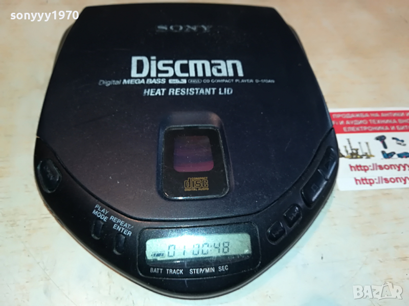 sony d-170an discman-внос france 1804221043, снимка 1
