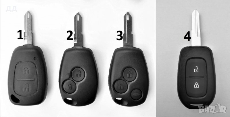 Ключ кутийка дистанционно за Рено Нисан Опел Дачия, снимка 1