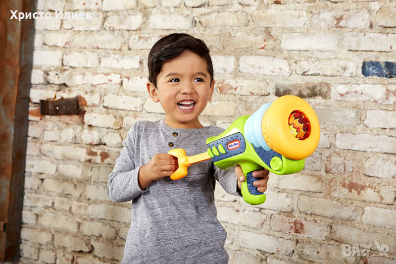 Детски Голям Пистолет Бластер с 3 Меки Изстрелващи Безопасни Топки Вън Вътре, снимка 1