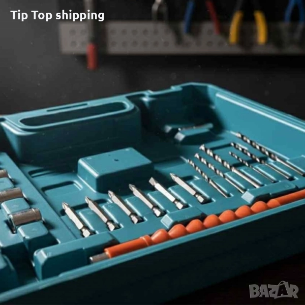 Комплект бормашина с двойна батерия и безчетков мотор за точност и мощност във всеки детайл, снимка 1