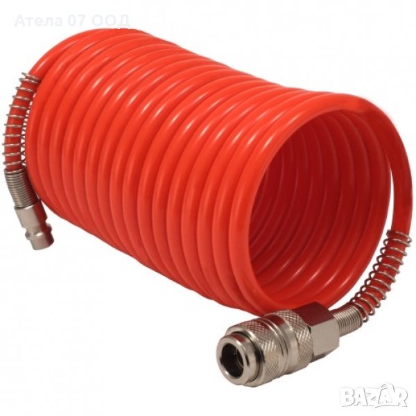 Маркуч спирален за въздух с бързи връзки 10м, снимка 1