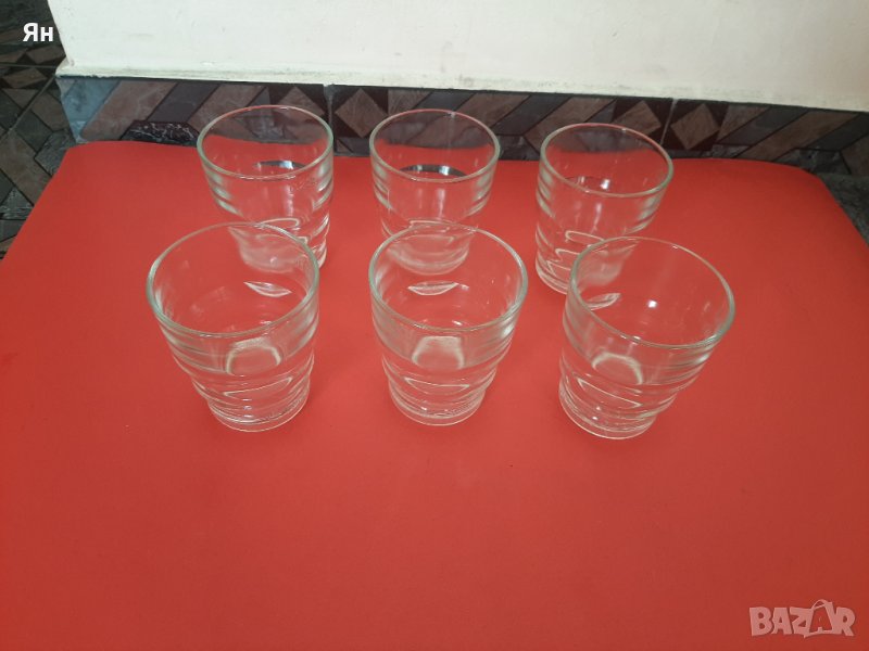 Комплект Чаши от Дебело стъкло от Соца-Нови-0.250л-6бр , снимка 1