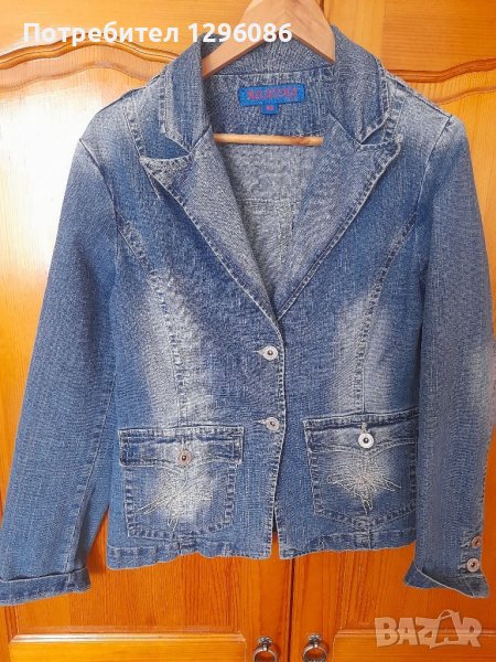 Дамско дънково яке 48, снимка 1