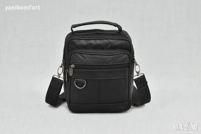 Мъжка чанта естествена кожа с две отделения , снимка 1