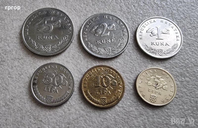Монети. Хърватия. Хърватски куни . 6 бр., снимка 1