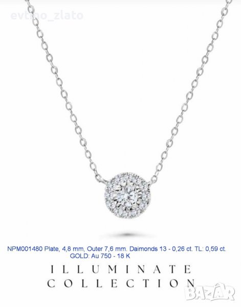 Дамски златни -18К колиета с ДИАМАНТИ, снимка 1