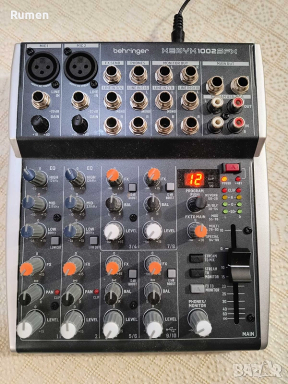 Mixer Behringer Xenyx 1002SFX, снимка 1