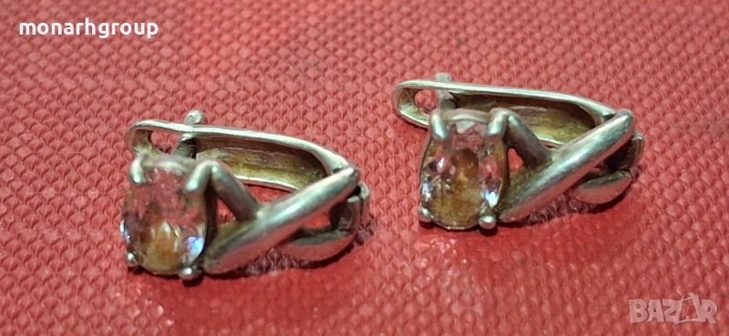 Сребърни обеци, снимка 1