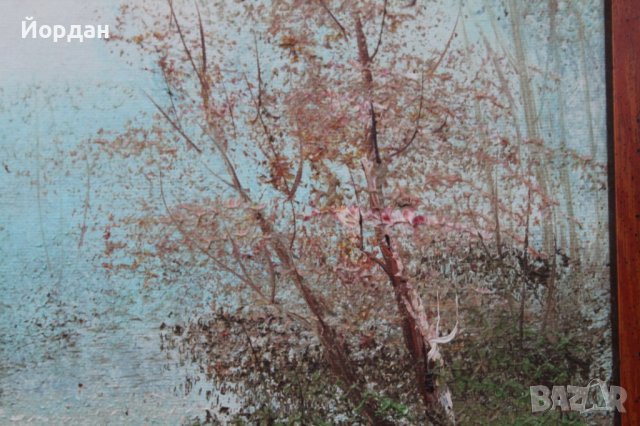 Картина масло върху шперплат, снимка 13 - Антикварни и старинни предмети - 43367117