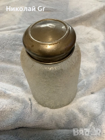 Буркан за съхранение на чай произведено във Франция  1920 години , снимка 2 - Антикварни и старинни предмети - 53030228