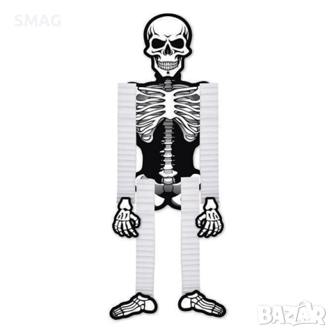Halloween / Хелоуин декоративен хартиен скелет – 24x75см_1255234
