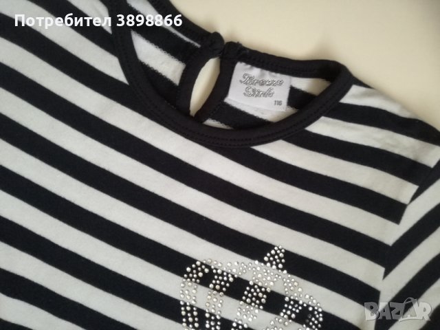 Детска рокля с дълъг ръкав - размер 110 и 116 см., снимка 3 - Детски рокли и поли - 43270143