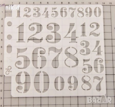 Различни числа цифри стенсил шаблон за спрей торта украса декорация, снимка 2 - Други - 27479151
