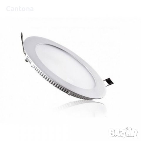 LED панел за вграждане - кръг, 6 W бяла светлина с LED драйвер, снимка 1 - Лампи за таван - 39135672