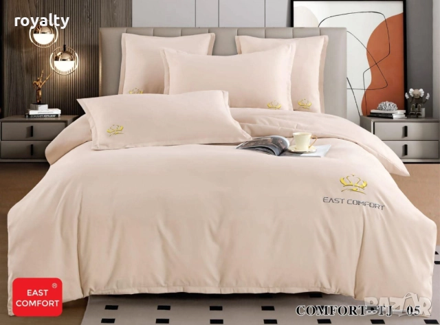 Луксозен комплект с бродерия от 100% памук, снимка 4 - Спално бельо - 52238381