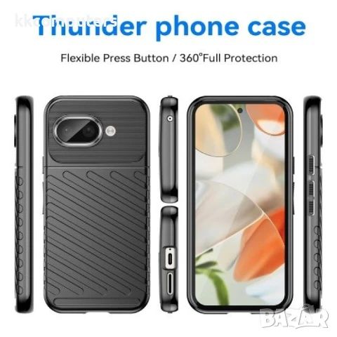 Google Pixel 9a Удароустойчив Twill Texture Калъф и Протектор, снимка 2 - Калъфи, кейсове - 51122490